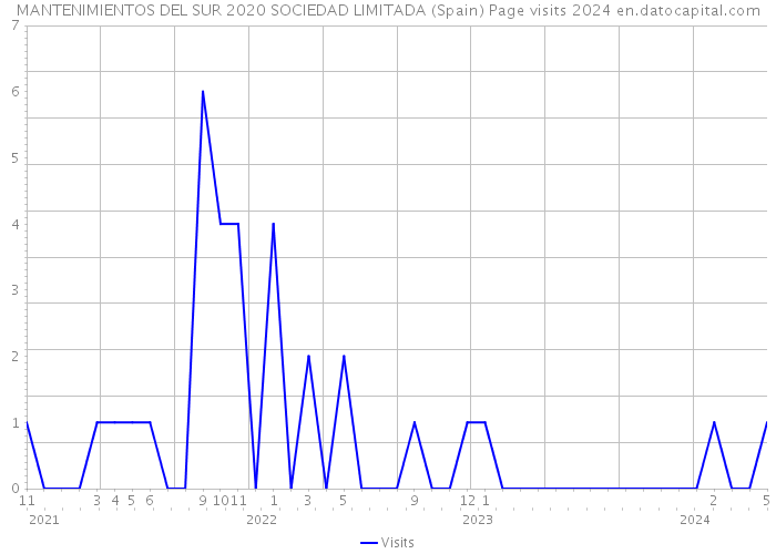 MANTENIMIENTOS DEL SUR 2020 SOCIEDAD LIMITADA (Spain) Page visits 2024 