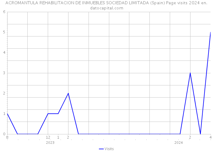 ACROMANTULA REHABILITACION DE INMUEBLES SOCIEDAD LIMITADA (Spain) Page visits 2024 