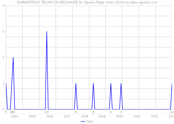 SUMINISTROS TECNICOS HEGOALDE SL (Spain) Page visits 2024 