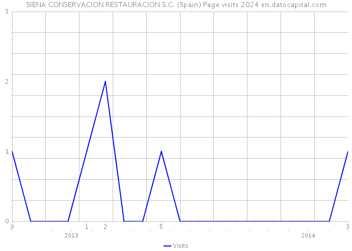 SIENA CONSERVACION RESTAURACION S.C. (Spain) Page visits 2024 