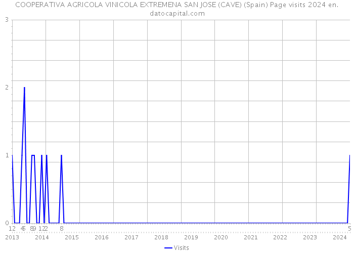 COOPERATIVA AGRICOLA VINICOLA EXTREMENA SAN JOSE (CAVE) (Spain) Page visits 2024 
