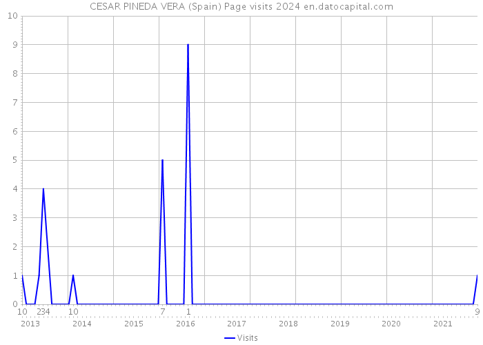 CESAR PINEDA VERA (Spain) Page visits 2024 