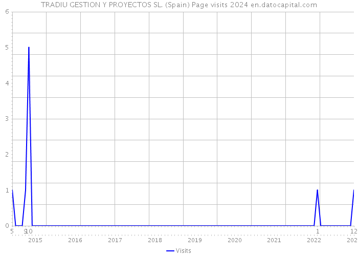 TRADIU GESTION Y PROYECTOS SL. (Spain) Page visits 2024 