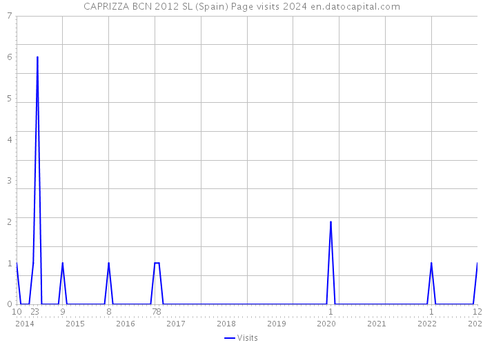 CAPRIZZA BCN 2012 SL (Spain) Page visits 2024 
