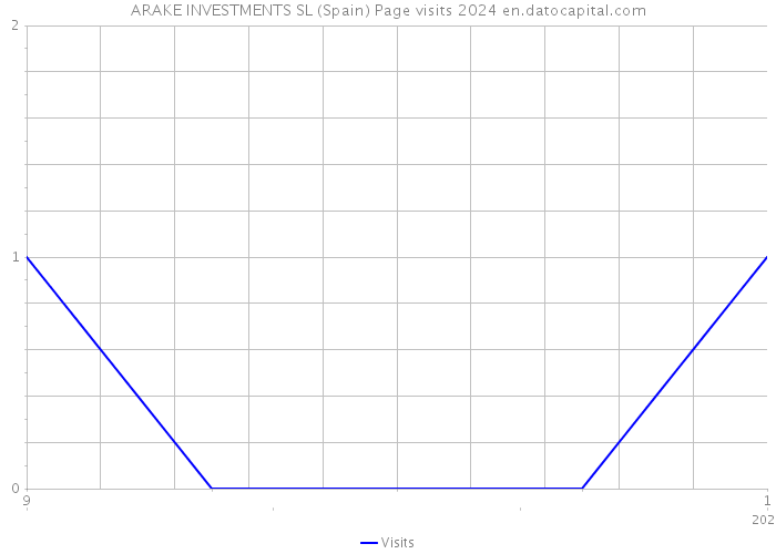 ARAKE INVESTMENTS SL (Spain) Page visits 2024 