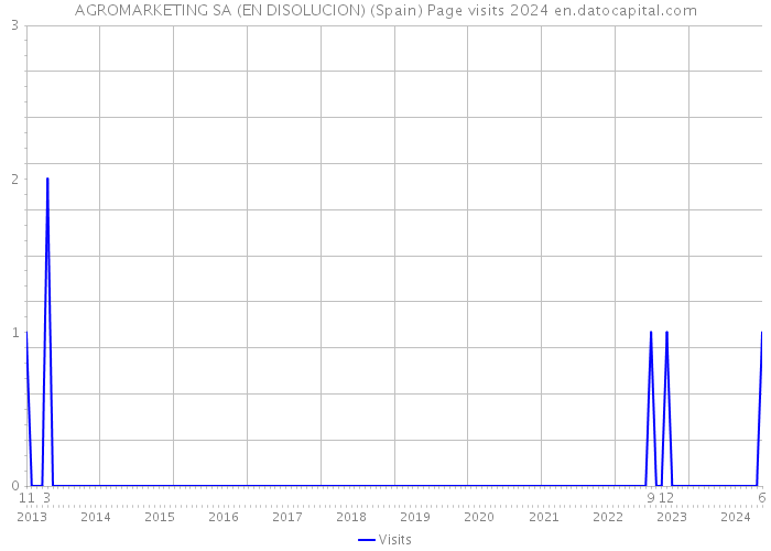 AGROMARKETING SA (EN DISOLUCION) (Spain) Page visits 2024 