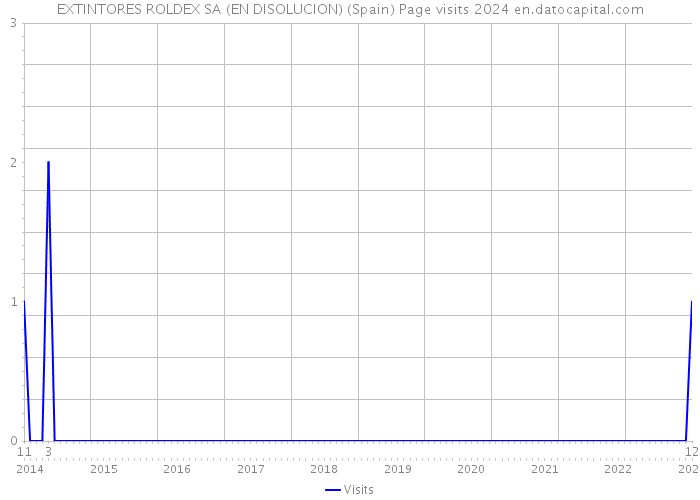 EXTINTORES ROLDEX SA (EN DISOLUCION) (Spain) Page visits 2024 
