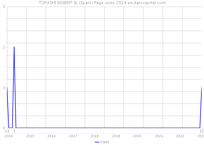 TOFASHI ESSENT SL (Spain) Page visits 2024 