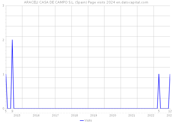 ARACELI CASA DE CAMPO S.L. (Spain) Page visits 2024 