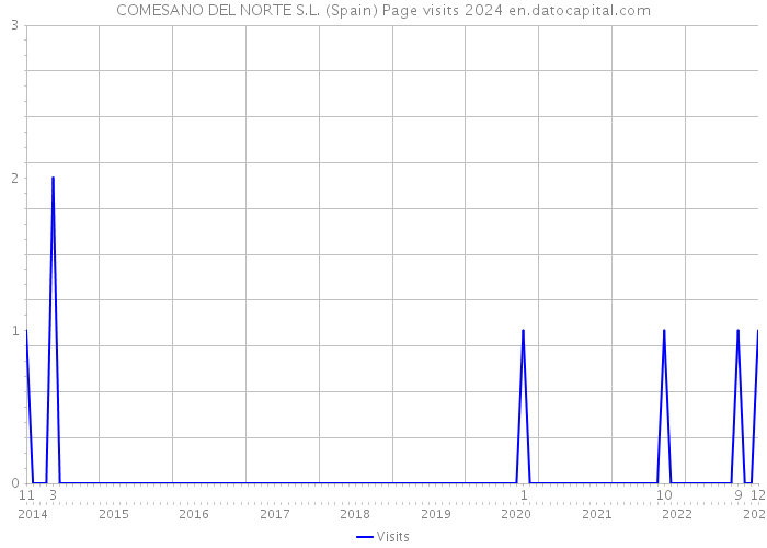 COMESANO DEL NORTE S.L. (Spain) Page visits 2024 