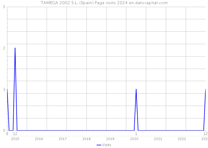 TAMEGA 2002 S.L. (Spain) Page visits 2024 