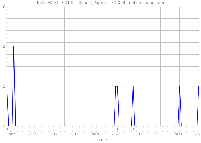 BRADESCO 2001 S.L. (Spain) Page visits 2024 