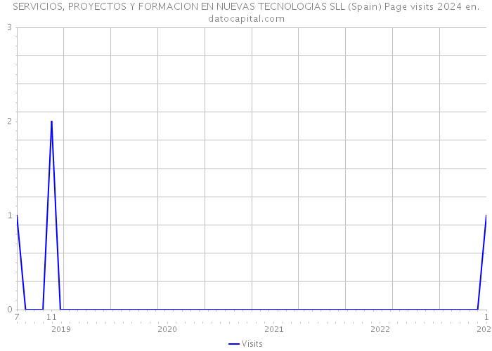 SERVICIOS, PROYECTOS Y FORMACION EN NUEVAS TECNOLOGIAS SLL (Spain) Page visits 2024 