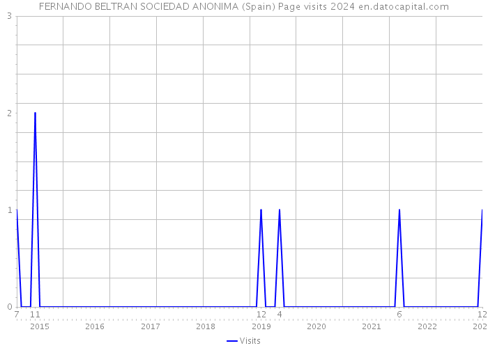 FERNANDO BELTRAN SOCIEDAD ANONIMA (Spain) Page visits 2024 