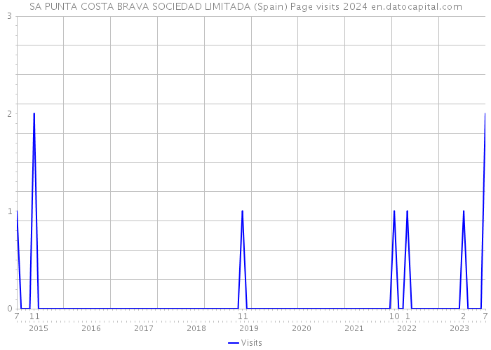SA PUNTA COSTA BRAVA SOCIEDAD LIMITADA (Spain) Page visits 2024 