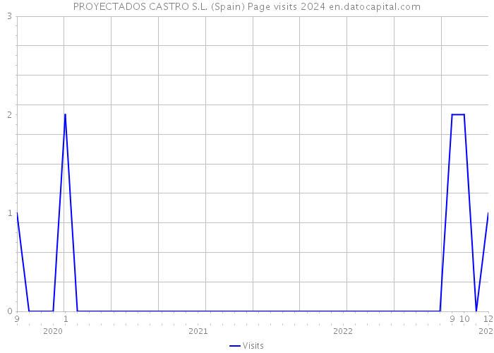 PROYECTADOS CASTRO S.L. (Spain) Page visits 2024 