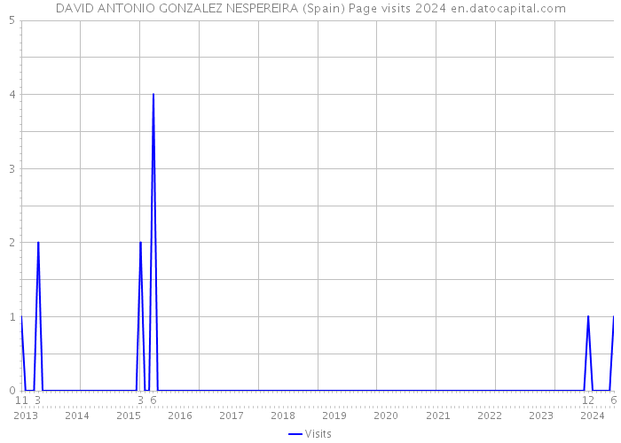 DAVID ANTONIO GONZALEZ NESPEREIRA (Spain) Page visits 2024 