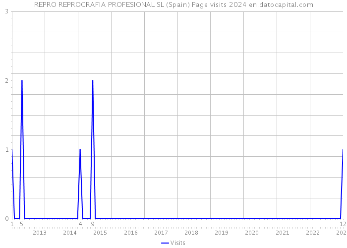 REPRO REPROGRAFIA PROFESIONAL SL (Spain) Page visits 2024 