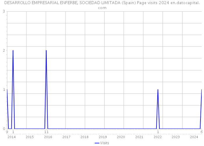 DESARROLLO EMPRESARIAL ENFERBE, SOCIEDAD LIMITADA (Spain) Page visits 2024 