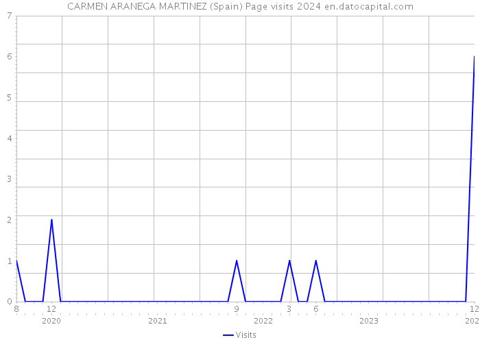 CARMEN ARANEGA MARTINEZ (Spain) Page visits 2024 