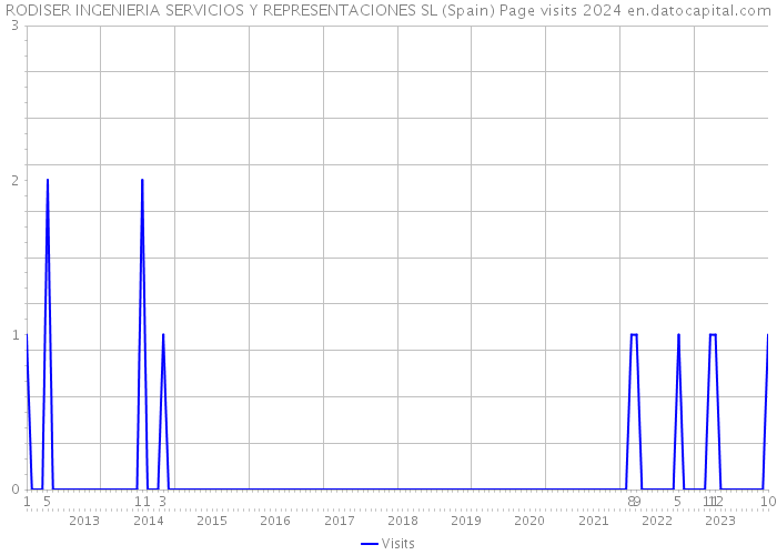 RODISER INGENIERIA SERVICIOS Y REPRESENTACIONES SL (Spain) Page visits 2024 