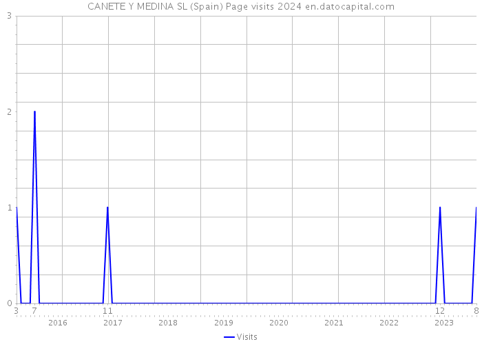CANETE Y MEDINA SL (Spain) Page visits 2024 