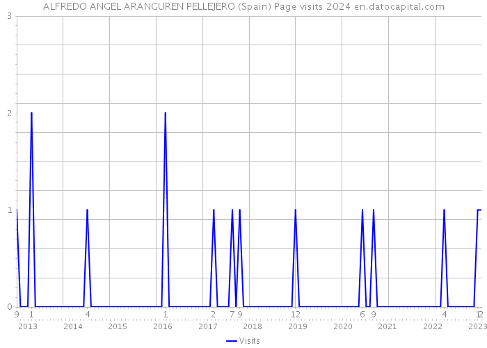 ALFREDO ANGEL ARANGUREN PELLEJERO (Spain) Page visits 2024 