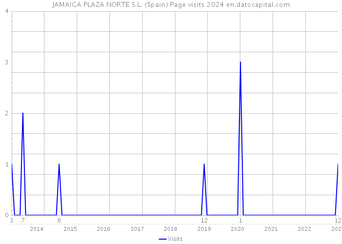 JAMAICA PLAZA NORTE S.L. (Spain) Page visits 2024 