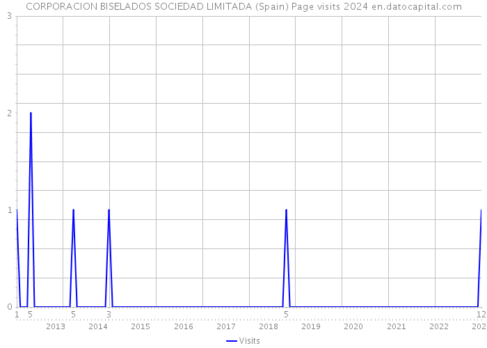 CORPORACION BISELADOS SOCIEDAD LIMITADA (Spain) Page visits 2024 