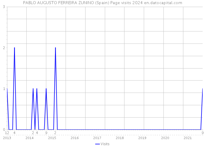 PABLO AUGUSTO FERREIRA ZUNINO (Spain) Page visits 2024 