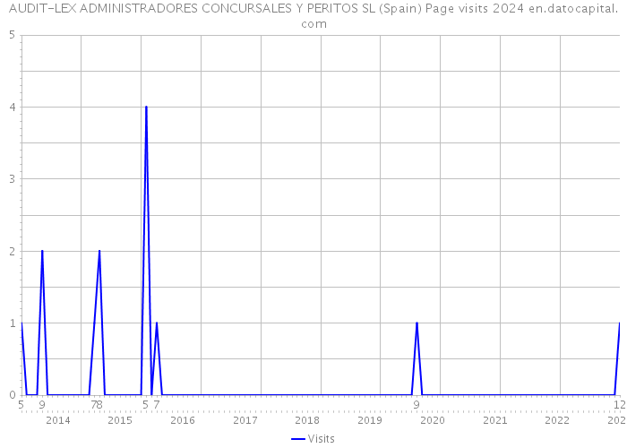 AUDIT-LEX ADMINISTRADORES CONCURSALES Y PERITOS SL (Spain) Page visits 2024 