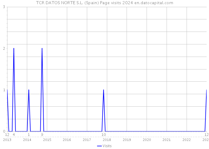TCR DATOS NORTE S.L. (Spain) Page visits 2024 