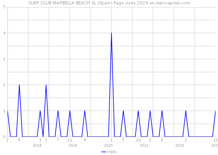 SURF CLUB MARBELLA BEACH SL (Spain) Page visits 2024 
