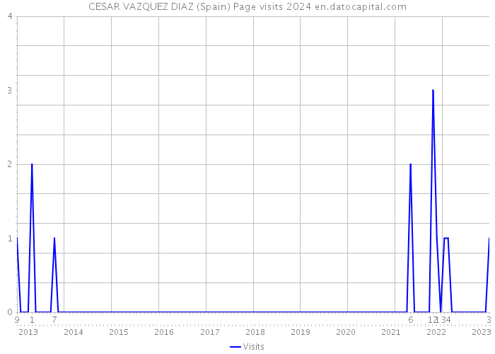 CESAR VAZQUEZ DIAZ (Spain) Page visits 2024 