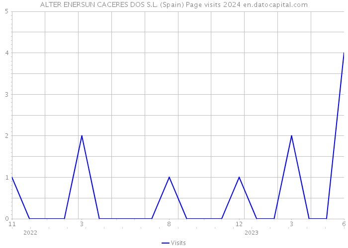 ALTER ENERSUN CACERES DOS S.L. (Spain) Page visits 2024 