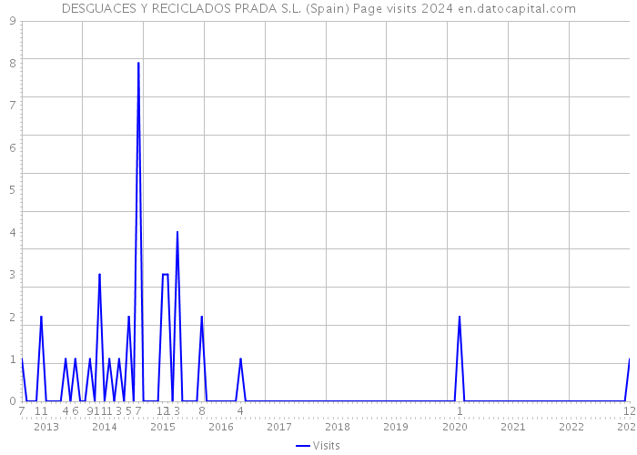 DESGUACES Y RECICLADOS PRADA S.L. (Spain) Page visits 2024 