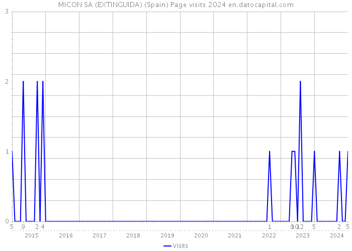 MICON SA (EXTINGUIDA) (Spain) Page visits 2024 