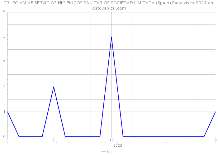 GRUPO AMIAB SERVICIOS HIGIENICOS SANITARIOS SOCIEDAD LIMITADA (Spain) Page visits 2024 