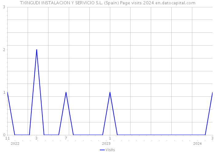 TXINGUDI INSTALACION Y SERVICIO S.L. (Spain) Page visits 2024 