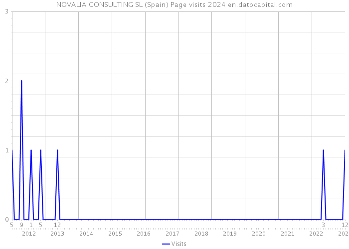 NOVALIA CONSULTING SL (Spain) Page visits 2024 