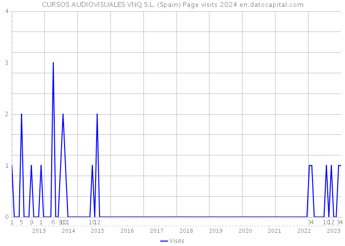 CURSOS AUDIOVISUALES VNQ S.L. (Spain) Page visits 2024 