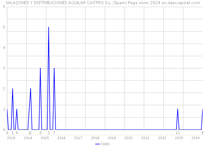 SALAZONES Y DISTRIBUCIONES AGUILAR CASTRO S.L. (Spain) Page visits 2024 