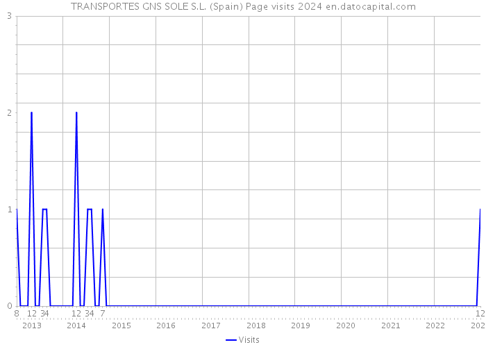 TRANSPORTES GNS SOLE S.L. (Spain) Page visits 2024 
