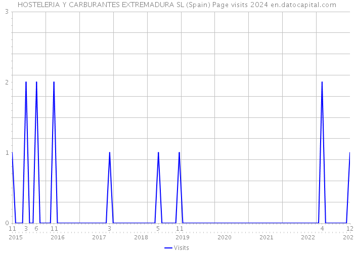 HOSTELERIA Y CARBURANTES EXTREMADURA SL (Spain) Page visits 2024 