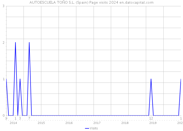 AUTOESCUELA TOÑO S.L. (Spain) Page visits 2024 
