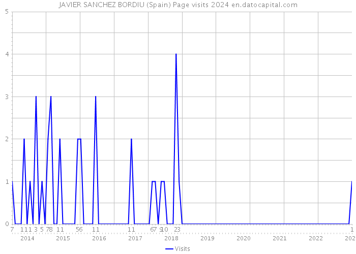 JAVIER SANCHEZ BORDIU (Spain) Page visits 2024 