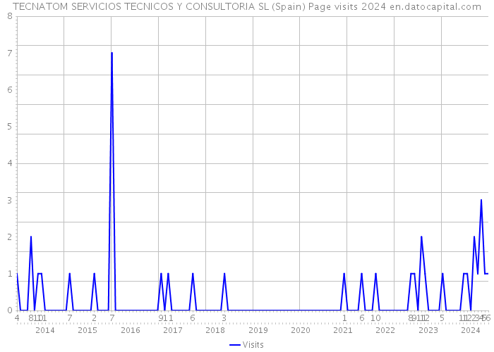 TECNATOM SERVICIOS TECNICOS Y CONSULTORIA SL (Spain) Page visits 2024 