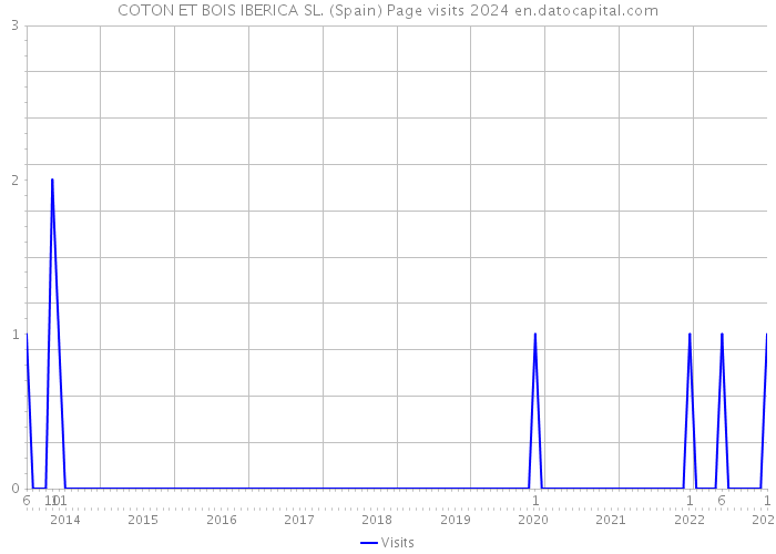 COTON ET BOIS IBERICA SL. (Spain) Page visits 2024 