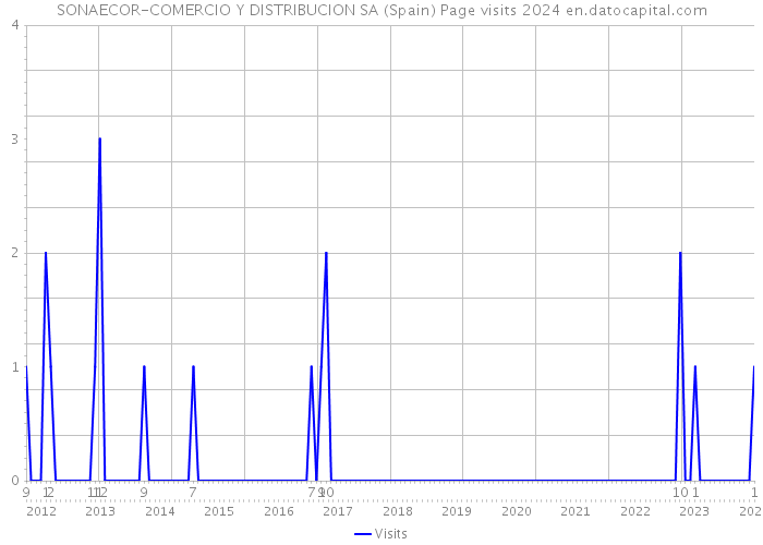 SONAECOR-COMERCIO Y DISTRIBUCION SA (Spain) Page visits 2024 