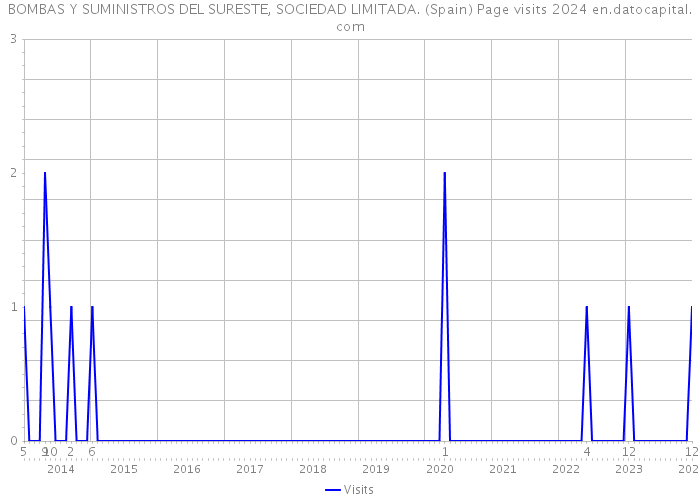 BOMBAS Y SUMINISTROS DEL SURESTE, SOCIEDAD LIMITADA. (Spain) Page visits 2024 